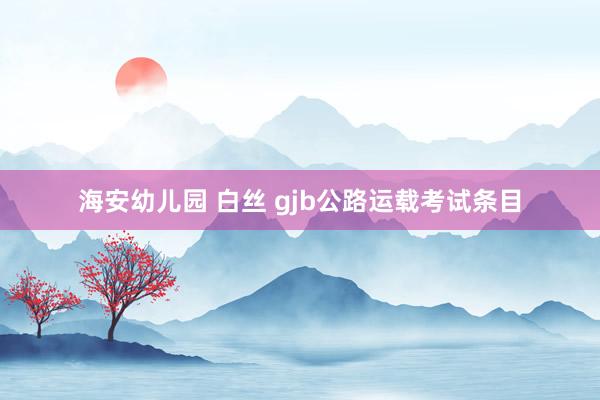 海安幼儿园 白丝 gjb公路运载考试条目